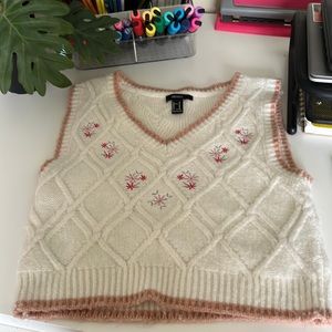 Pale Pink Sweater Vest